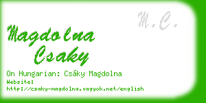 magdolna csaky business card